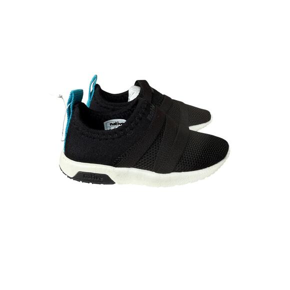 Native Kids Jiffy Black Shell White Slip On Rubber Sole Phoenix Shoes Size 6 - Picture 4 of 9